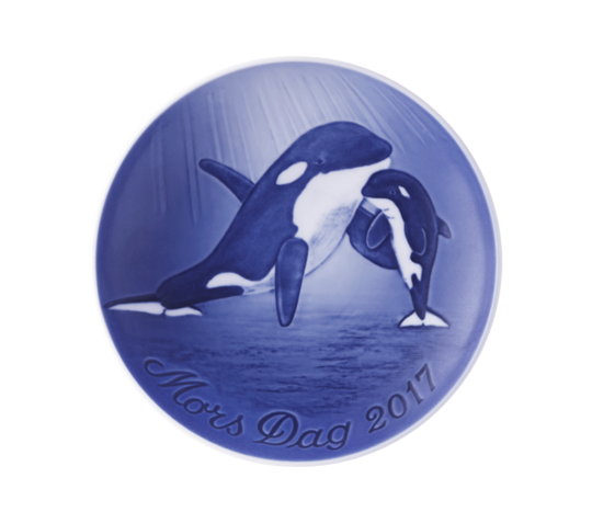 Bing & Grondahl Annual Mothers Day Plate, Mother & Baby Orca 2017